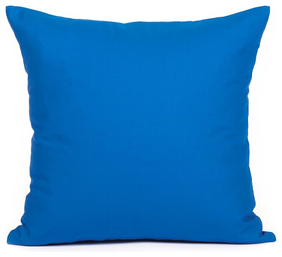 Solid Dark Blue Accent, Throw Pillow Cover, 24"x24"