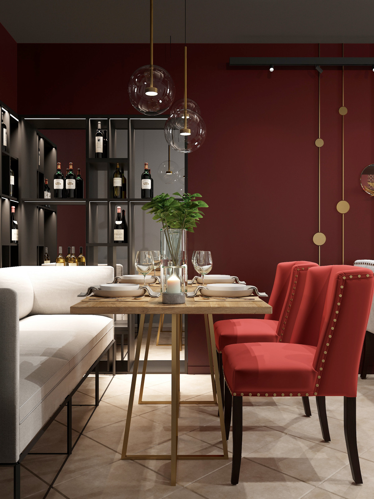 Интерьер ресторана «ИЗУМРУД, РУБИН И САПФИР»