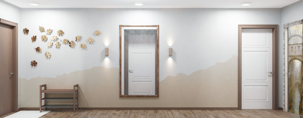 Картира в холодных оттенках с элементами неоклассики