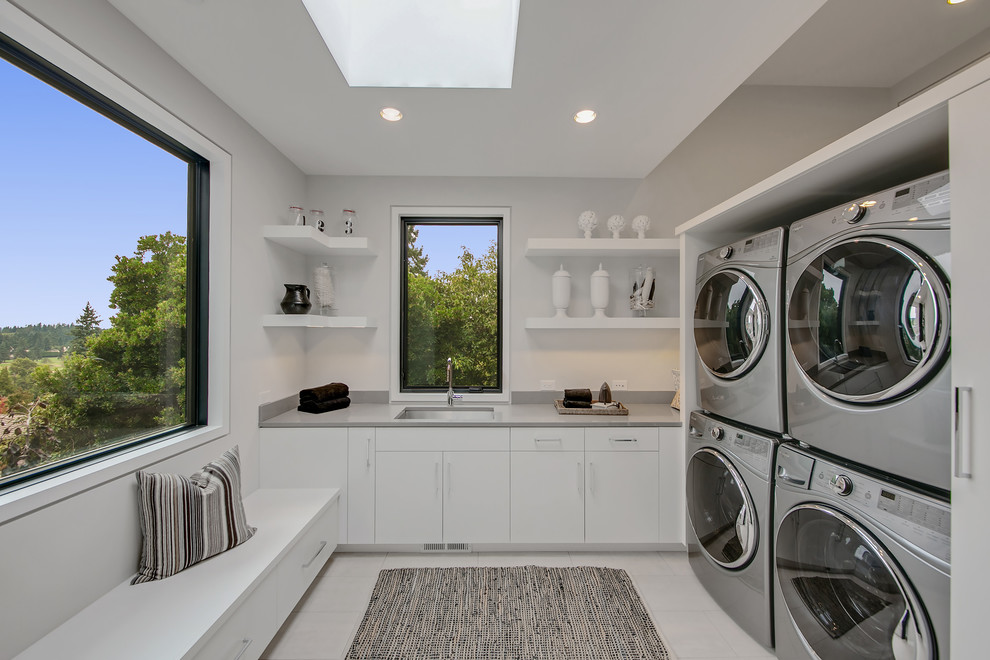 Contemporary laundry room in Seattle.