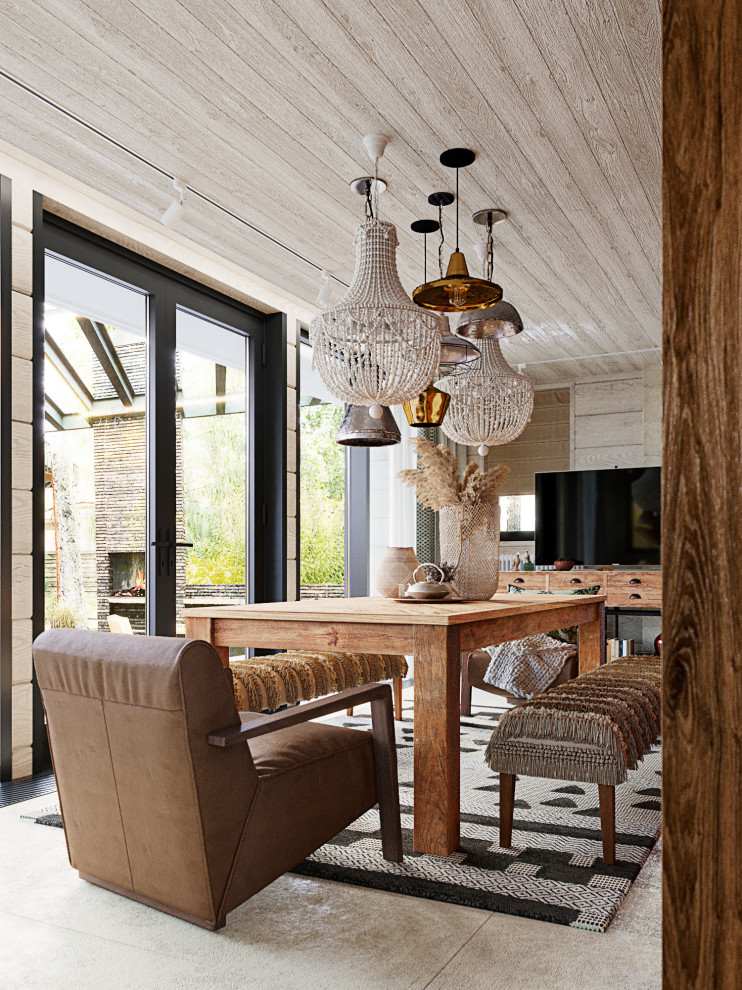 Интерьер гостевого дома с сауной