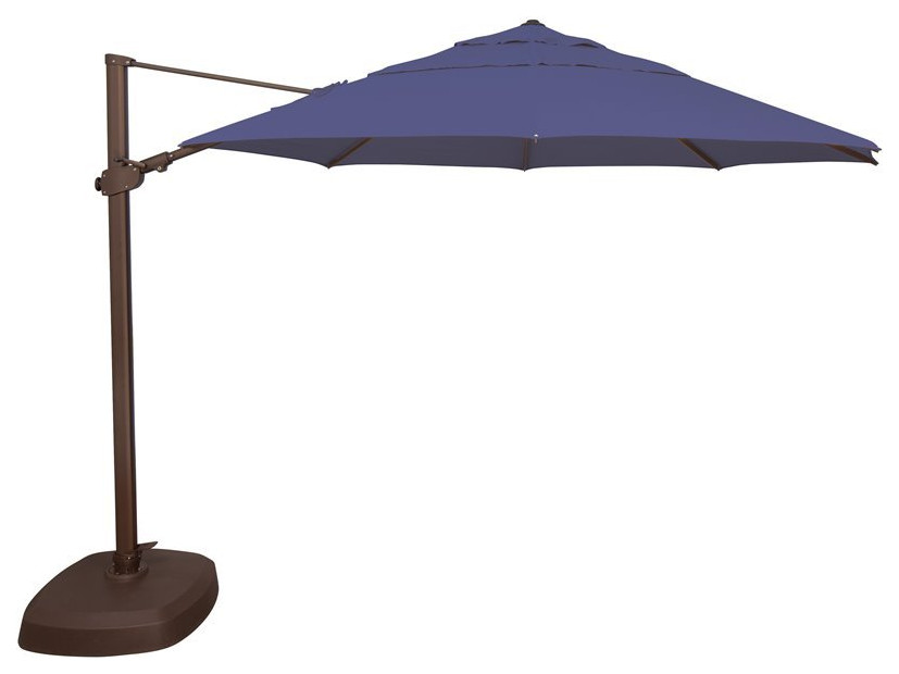 Simply Shade Fiji Octagon Fabric Cantilever Umbrella in Bronze/Blue Sky