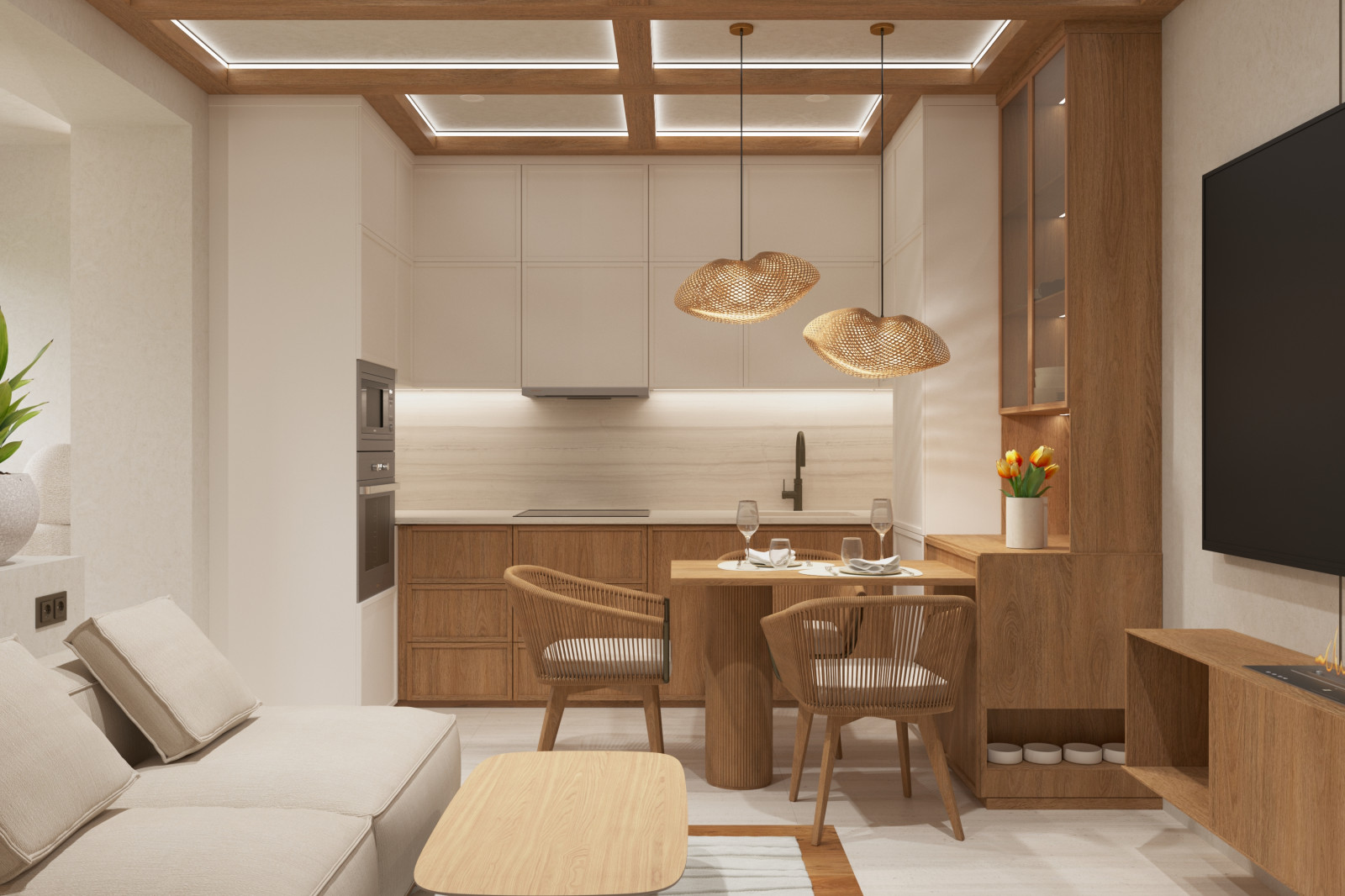 Проект квартиры в Москве, джапанди