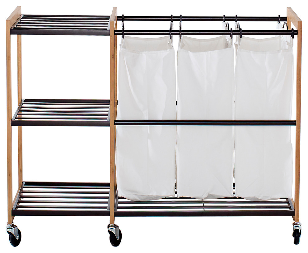 Trinity EcoStorage 3Bag Bronze Laundry Station With Wheels