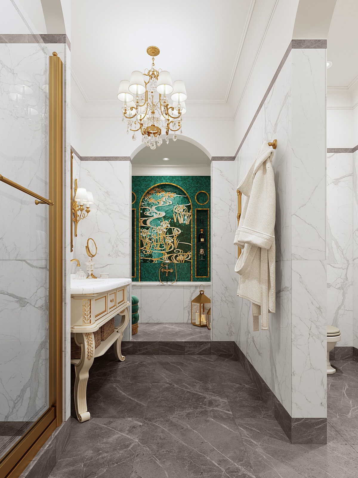 Ванная в классическом стиле