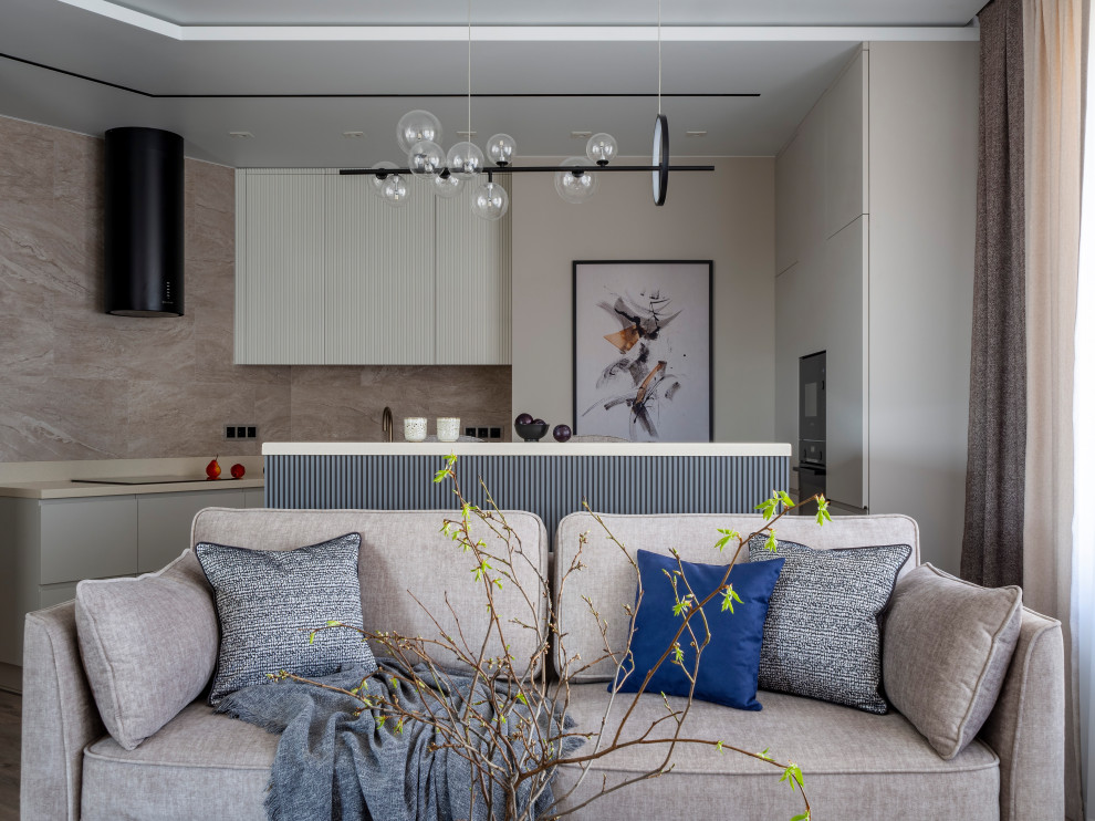 Серо-бежевый минимализм в ЖК Пушкин