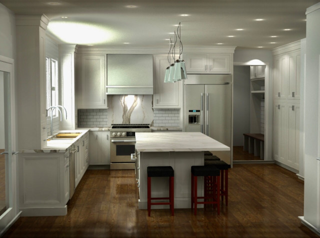 Transitional kitchen transitional