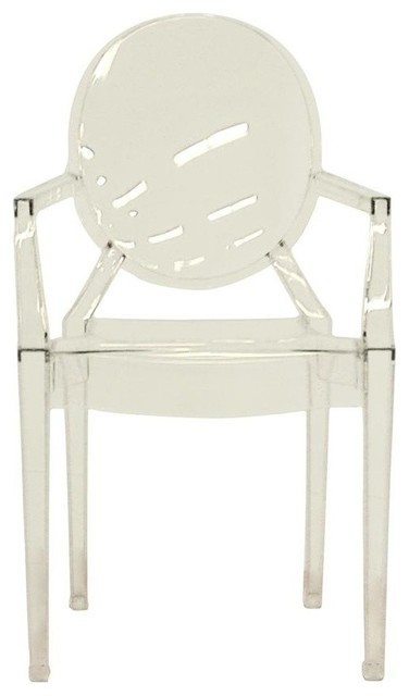 Baxton Studio Clear Acrylic Accent Arm Chair