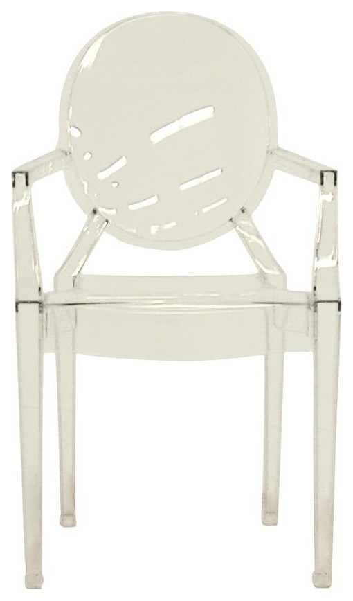 Baxton Studio Clear Acrylic Accent Arm Chair