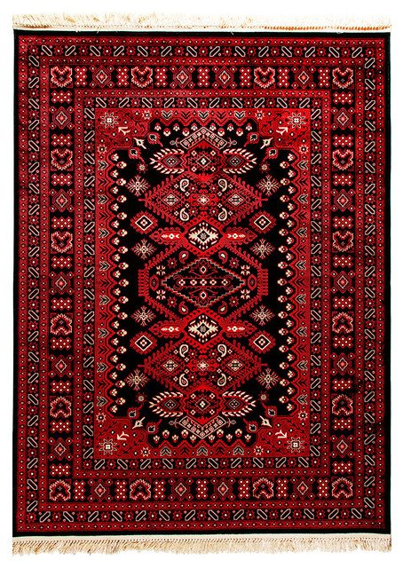 Dynamic Rugs Crown 16223 090 5 3 X7 7 Red Black Rug