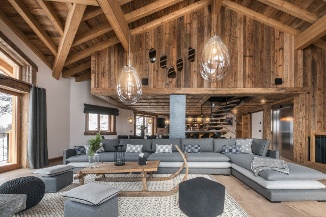 VAL D'IS&Egrave;RE | Chalet rustik-vardagsrum