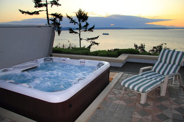 Hot Tub, Puget Sound patio