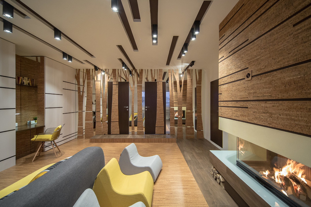 Гостиная в осенних тонах.