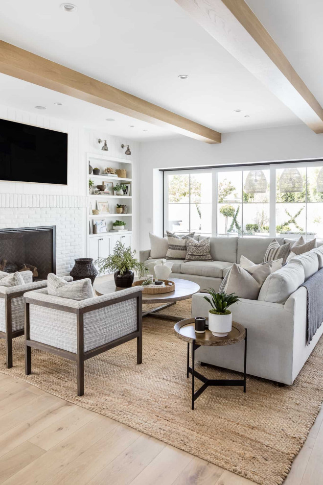 Transitional living room in Orange County.