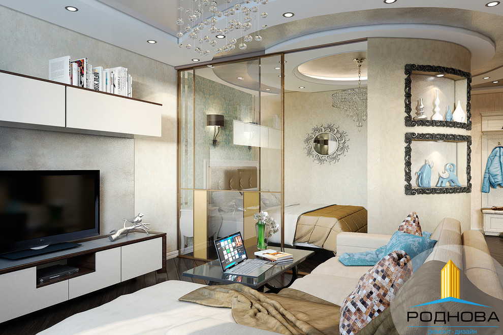 Дизайн проект студии ЖК "Зеленый бор"