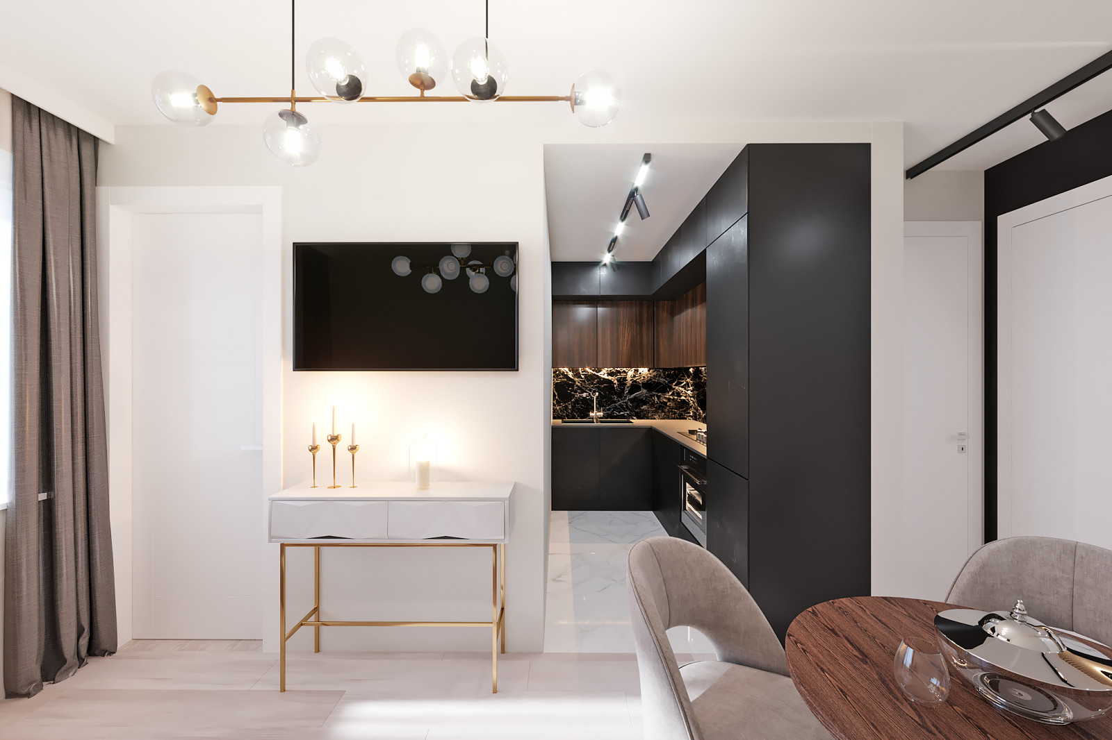 Интерьер квартиры площадью 49,17 м2