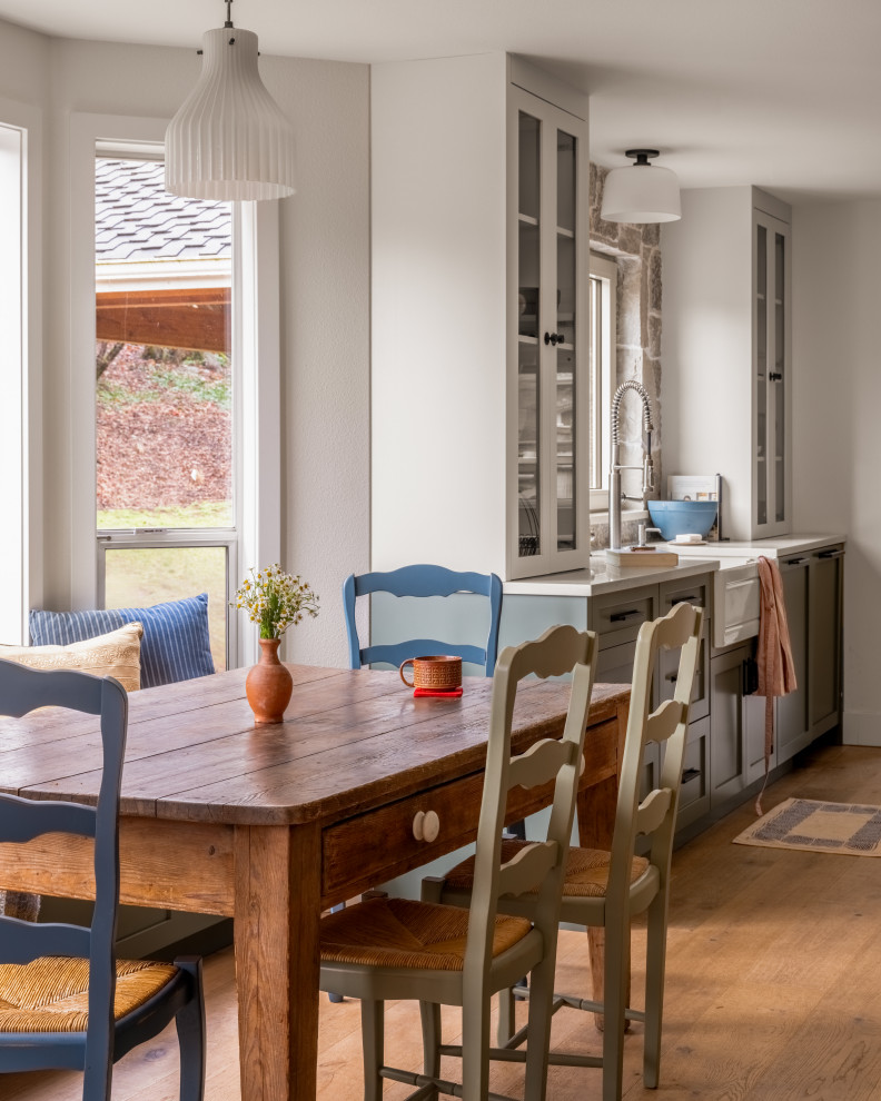 Inspiration for a transitional dining room remodel in Seattle