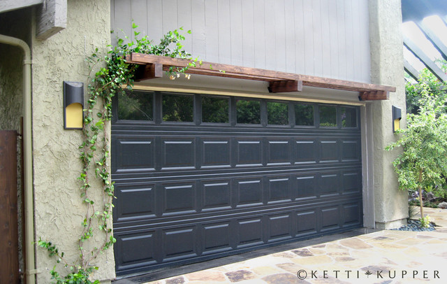 Garage Door with Pergola - Eclectic - Landscape - Los ...