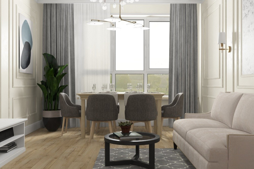 Квартира для многодетной семьи в стиле НЕОКЛАССИКА