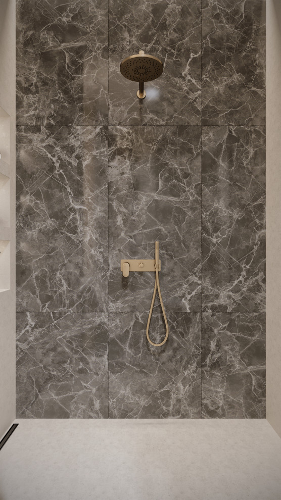 3к студия монохромный интерьер в стиле Современной классики