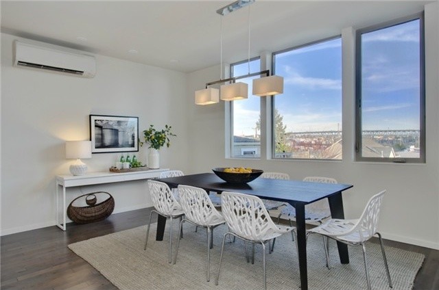 Minimalist dining room photo in Seattle