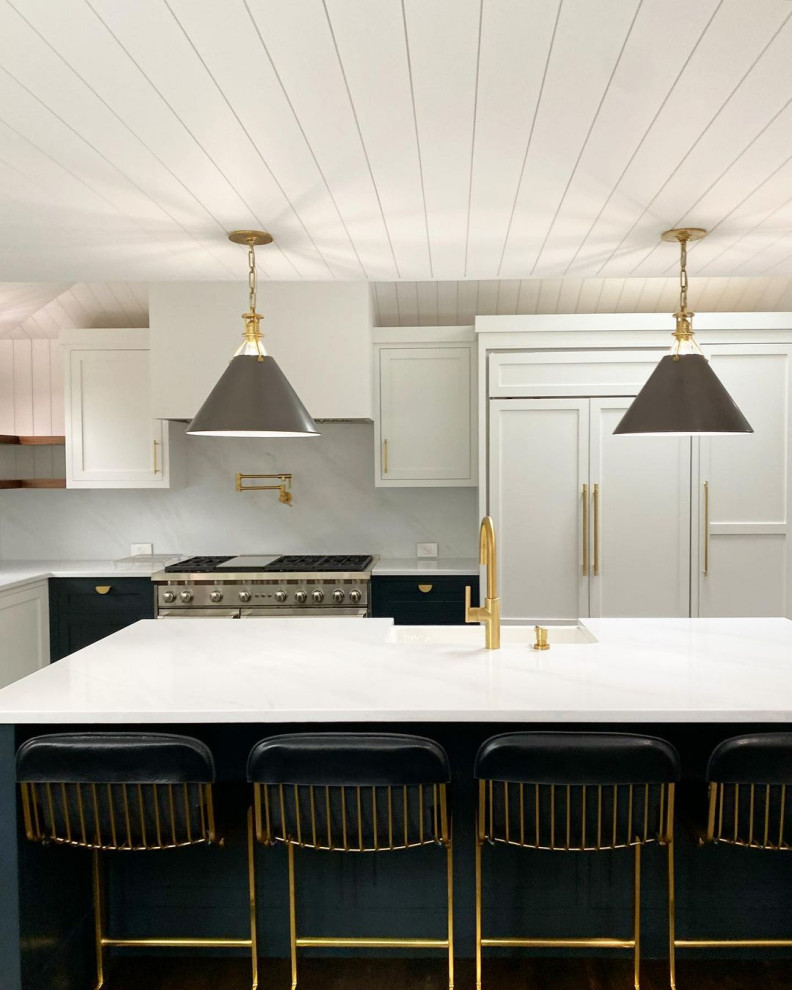 Black, white and gold Kitchen Design - Kitchen - Orlando - by Enigma ...