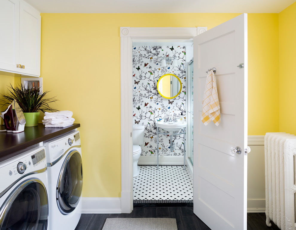 Design ideas for a transitional laundry room in DC Metro.