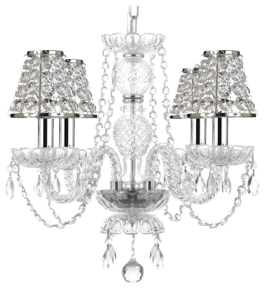 Empress Crystal Chandelier With Crystal Shade Traditional