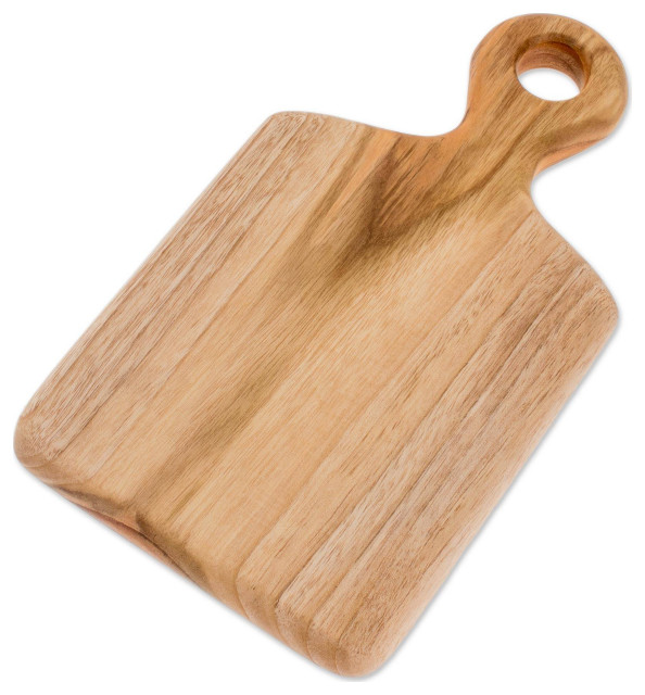 Novica Handmade Morning Baguette Teak Wood Cutting Board (10 Inch)