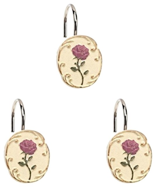 Roses Curtain Hooks 12-Piece