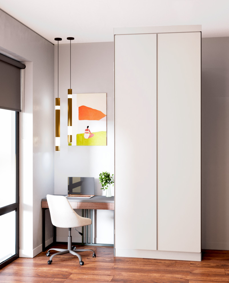 Спальня в однокомнатной квартире в ЖК "Селигер Сити"