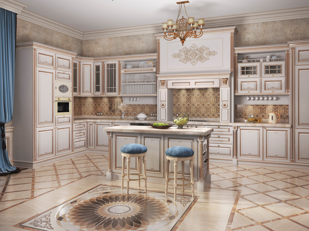 Дворцовый стиль в интерьер столовой