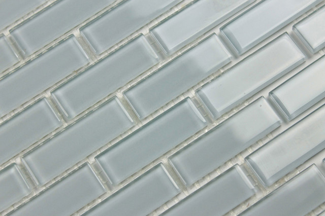 Bodesi Wedgewood Solid Color Subway Mosaic Glass Tile 6"x12" Half Sheet Sample