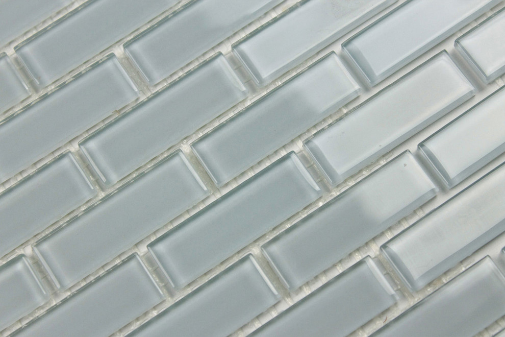Bodesi Wedgewood Solid Color Subway Mosaic Glass Tile 6"x12" Half Sheet Sample