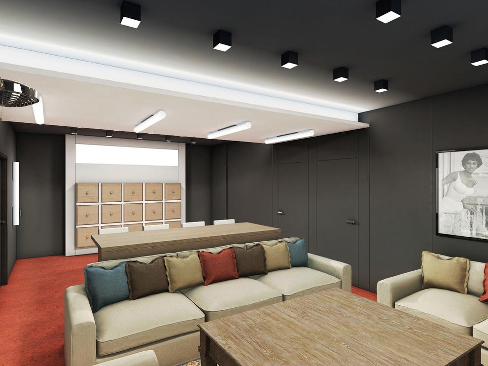 cinema room, lesnye polyany house