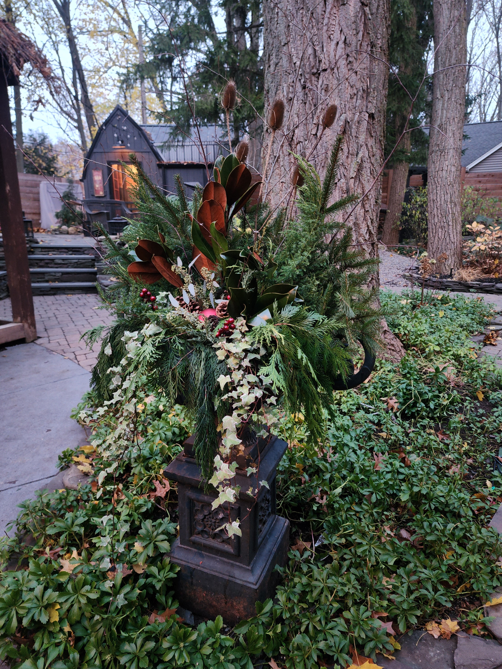 front entrance holiday decor