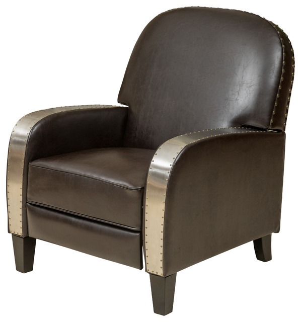 Oliver Brown Bonded Leather Recliner Chair Industrial Recliner