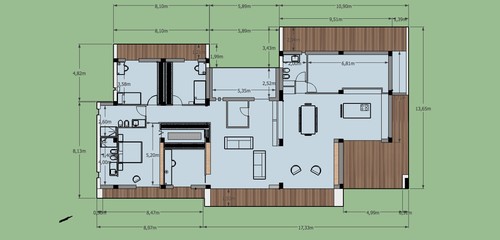 Progetto villa su un livello Villa moderna progetto