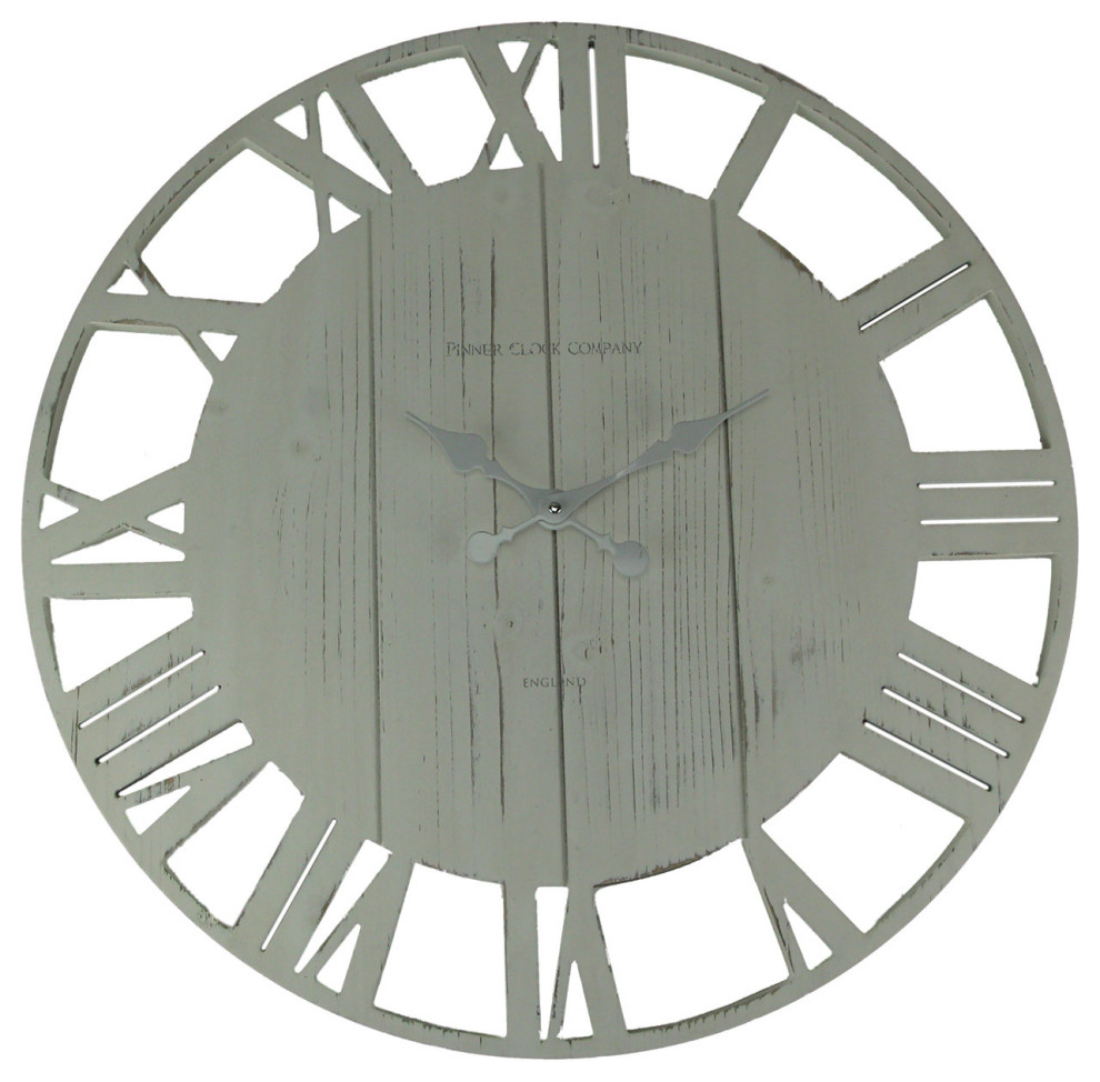 zomer Winst operatie Distressed Cutout Wood Open Frame Oversize Round Wall Clock - Farmhouse -  Wall Clocks - by Zeckos | Houzz