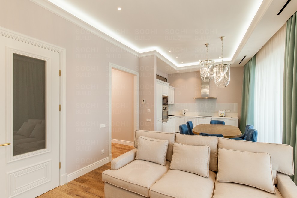 Квартира в ЖК «Актер Гэлакси», 78м², стиль: современная классика. Сочи