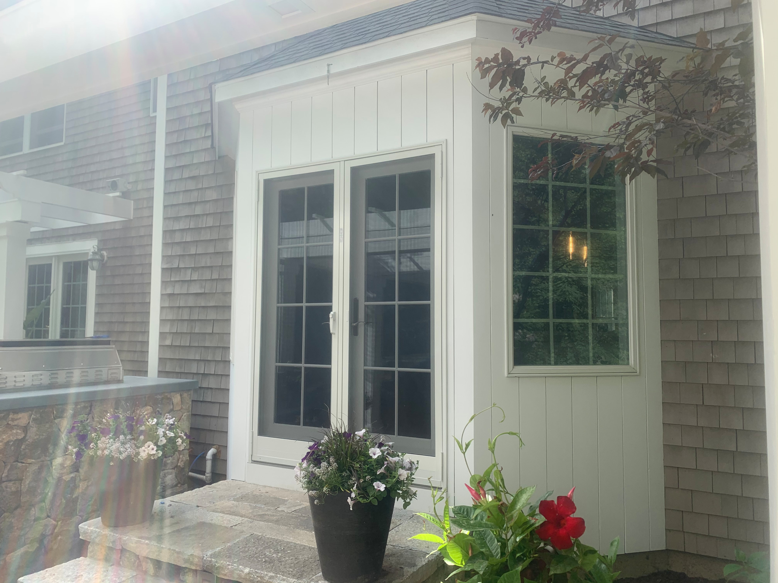 Outdoor living space pergola  Redding,ct