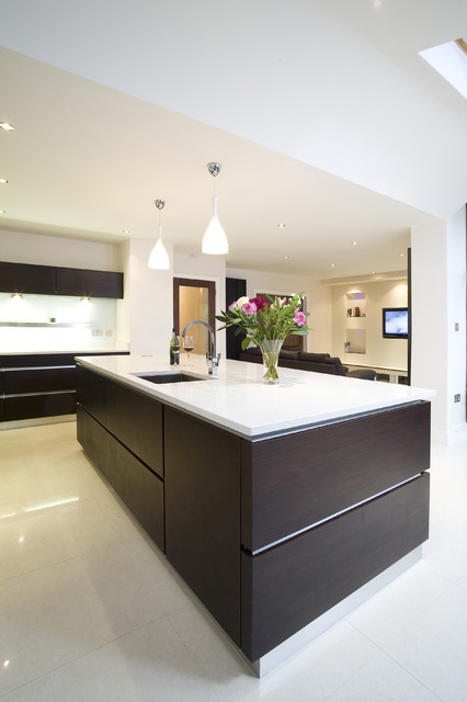 Wenge and White contemporaneo-cocina