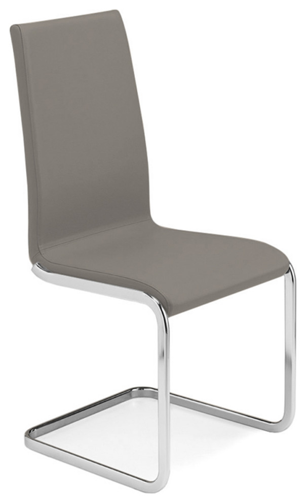 Casabianca Home Aurora Italian Taupe Leather Dining Chair TC-2020-T -  Contemporary - Dining Chairs - by GwG Outlet | Houzz