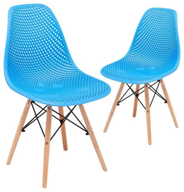 Mid Century Modern DSW Hollow Back Design Plastic Shell Armless Side ...