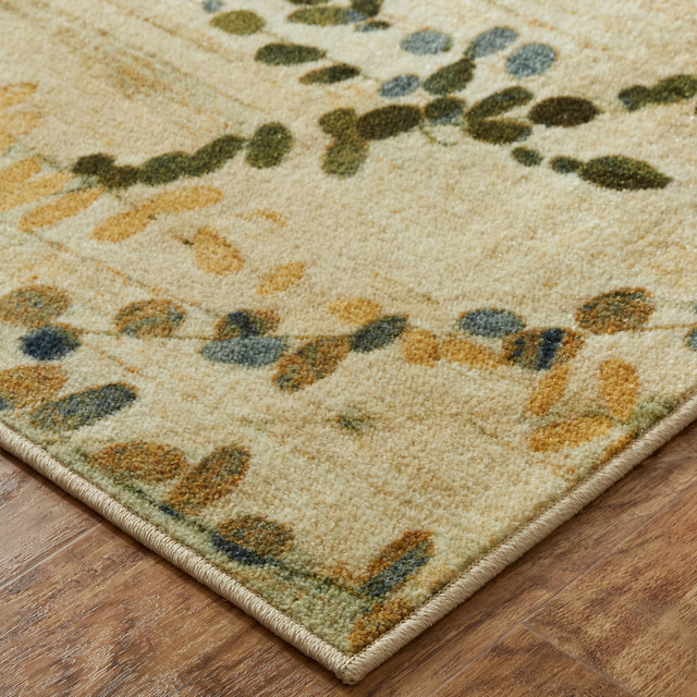 Trailing Vines Multi Rug, 7'6"x10', 90"x120" Contemporary Area Rugs