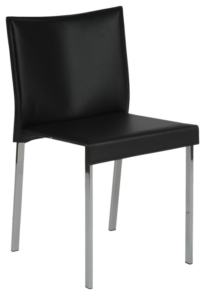 Eurostyle Riley Side Chair, Set of 2, Black