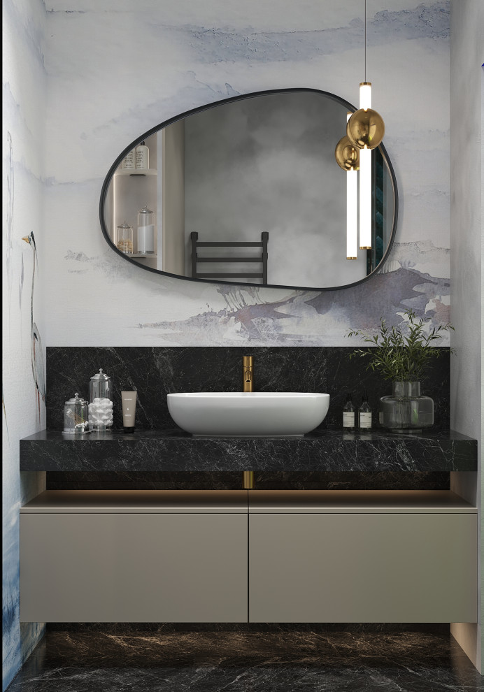 Ванная с цаплями