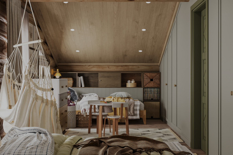 Интерьер деревянного загородного дома в Нижних Сергах