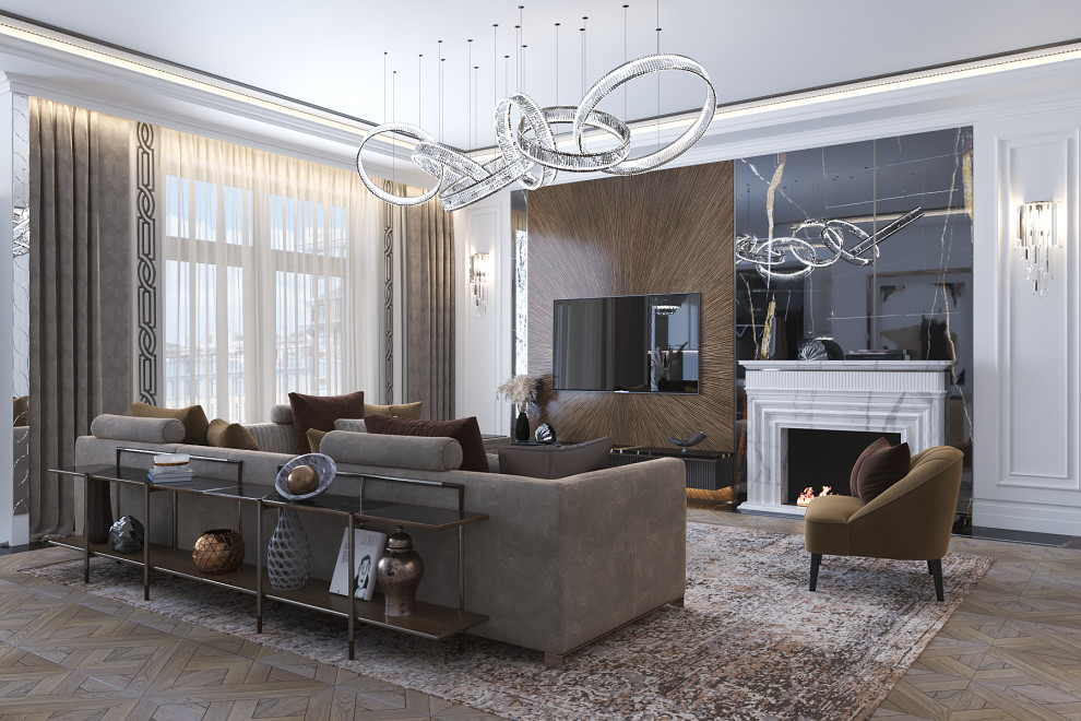 Дизайн интерьера  "Гостинная в ЖК "Жизнь на Плющихе"