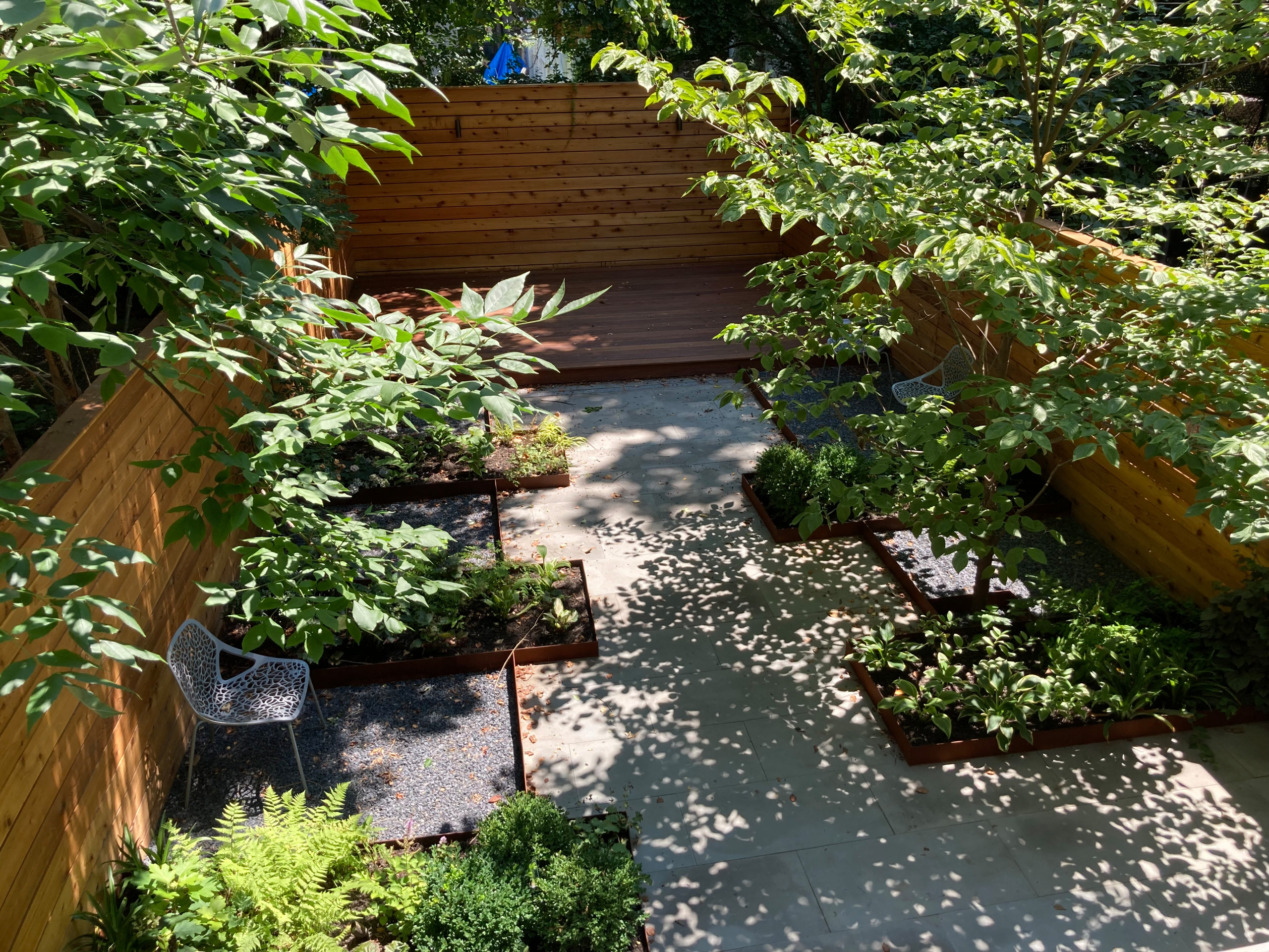 Angular Corten Steel Garden